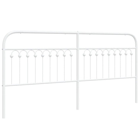 vidaXL Metal Headboard White 193 cm