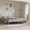 vidaXL Metal Headboard White 193 cm