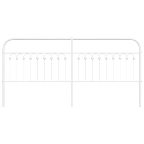 vidaXL Metal Headboard White 200 cm