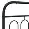 vidaXL Metal Bed Frame without Mattress with Headboard Black 75x190cm