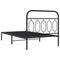 vidaXL Metal Bed Frame without Mattress with Headboard Black 100x190cm