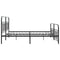 vidaXL Metal Bed Frame without Mattress with Footboard Black 200x200cm