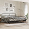vidaXL Metal Bed Frame without Mattress with Footboard Black 200x200cm