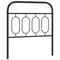 vidaXL Metal Headboard Black 90 cm