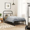 vidaXL Metal Headboard Black 90 cm