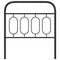 vidaXL Metal Headboard Black 90 cm