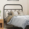 vidaXL Metal Headboard Black 90 cm