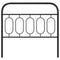 vidaXL Metal Headboard Black 100 cm