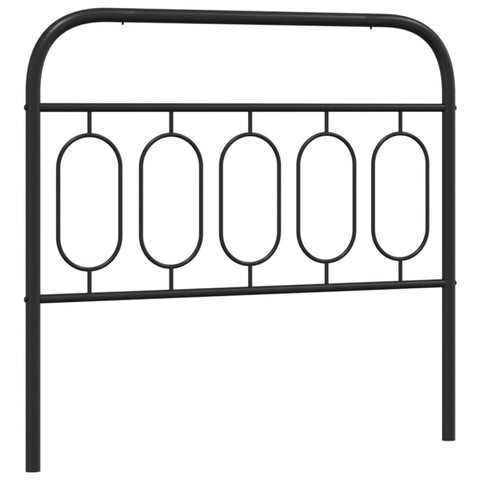 vidaXL Metal Headboard Black 107 cm