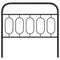 vidaXL Metal Headboard Black 107 cm
