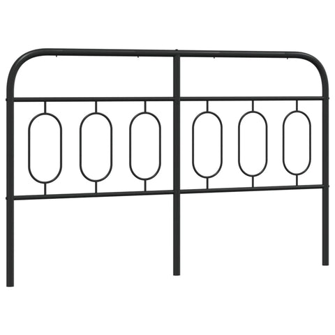 vidaXL Metal Headboard Black 137 cm