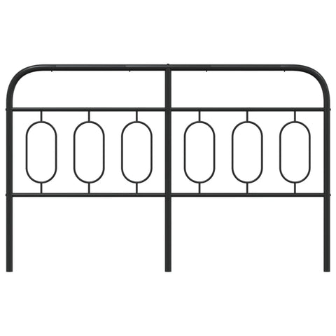 vidaXL Metal Headboard Black 137 cm