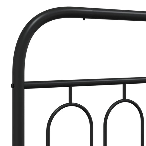 vidaXL Metal Headboard Black 137 cm