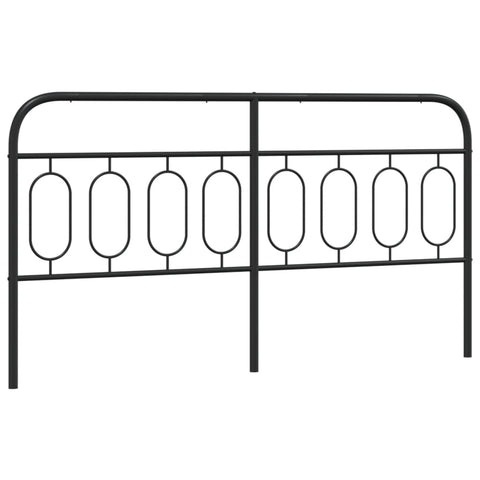 vidaXL Metal Headboard Black 183 cm