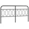 vidaXL Metal Headboard Black 183 cm
