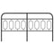 vidaXL Metal Headboard Black 183 cm