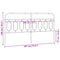 vidaXL Metal Headboard Black 183 cm