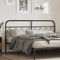 vidaXL Metal Headboard Black 183 cm