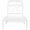 vidaXL Metal Bed Frame without Mattress with Headboard White 75x190cm