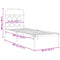 vidaXL Metal Bed Frame without Mattress with Headboard White 75x190cm