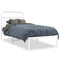vidaXL Metal Bed Frame without Mattress with Headboard White 90x190cm