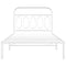 vidaXL Metal Bed Frame without Mattress with Headboard White 100x190cm