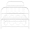 vidaXL Metal Bed Frame without Mattress with Footboard White 90x190cm