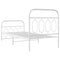 vidaXL Metal Bed Frame without Mattress with Footboard White 90x190cm