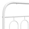 vidaXL Metal Bed Frame without Mattress with Footboard White 140x200cm
