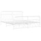 vidaXL Metal Bed Frame without Mattress with Footboard White 183x213cm