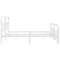 vidaXL Metal Bed Frame without Mattress with Footboard White 183x213cm