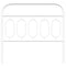 vidaXL Metal Headboard White 107 cm