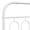 vidaXL Metal Headboard White 107 cm