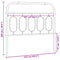 vidaXL Metal Headboard White 107 cm