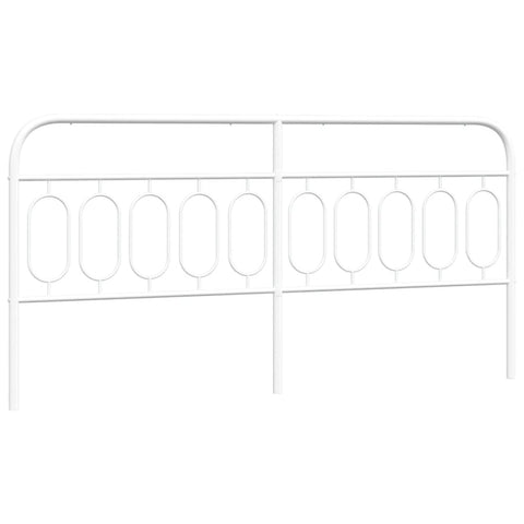 vidaXL Metal Headboard White 200 cm