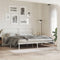 vidaXL Metal Headboard White 200 cm