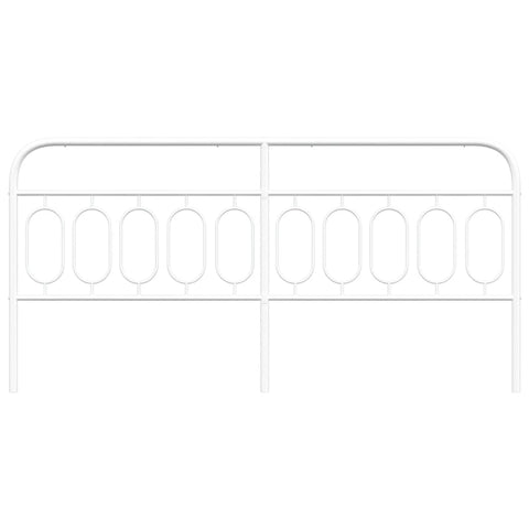 vidaXL Metal Headboard White 200 cm