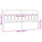 vidaXL Metal Headboard White 200 cm