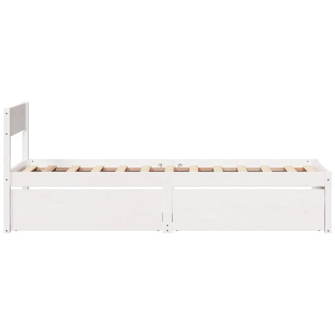 vidaXL Bed Frame without Mattress White 100x200 cm Solid Wood Pine