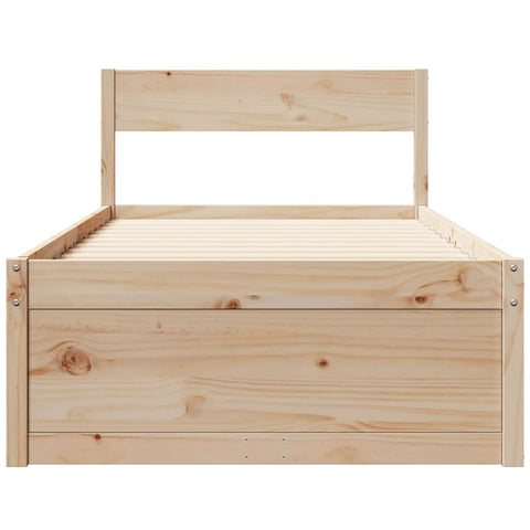 vidaXL Bed Frame without Mattress 90x200 cm Solid Wood Pine