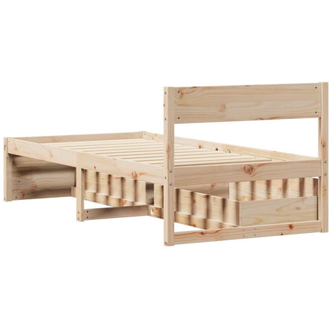 vidaXL Bed Frame without Mattress 90x200 cm Solid Wood Pine