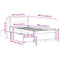 vidaXL Bed Frame without Mattress 90x200 cm Solid Wood Pine