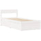 vidaXL Bed Frame without Mattress White 90x190 cm Single Solid Wood Pine