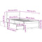 vidaXL Bed Frame without Mattress White 90x190 cm Single Solid Wood Pine