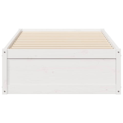 vidaXL Bed Frame without Mattress White 100x200 cm Solid Wood Pine
