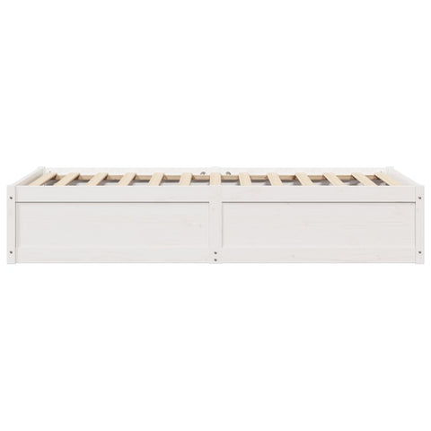 vidaXL Bed Frame without Mattress White 90x190 cm Single Solid Wood Pine