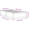 vidaXL Bed Frame without Mattress White 90x190 cm Single Solid Wood Pine