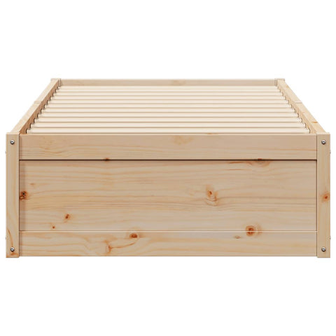 vidaXL Bed Frame without Mattress 75x190 cm Small Single Solid Wood Pine