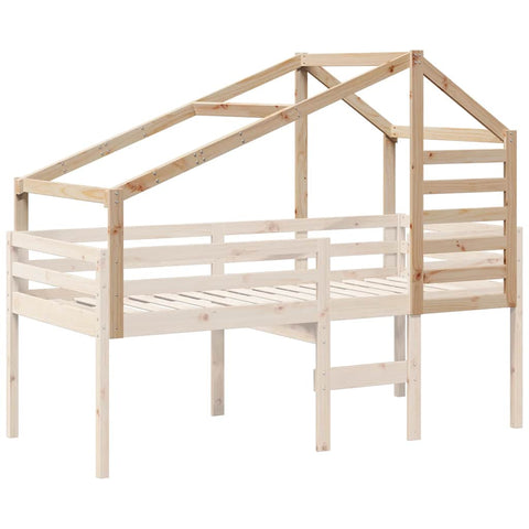 vidaXL Kids' Bed Roof 188x97x113 cm Solid Wood Pine