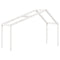 vidaXL Kids' Bed Roof White 213x85.5x144.5 cm Solid Wood Pine